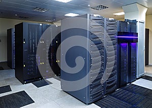 Room with communication and server equipment