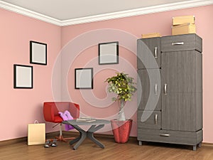 Room with cupboard,