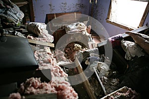 Room damaged in hurricane