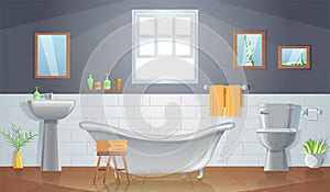 Room decoration of bathroom with gradient design