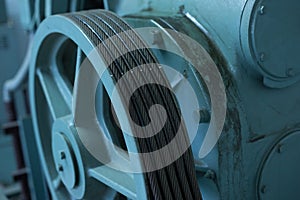 Room Elevator control. cable control in the building