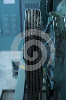 Room Elevator control. cable control in the building