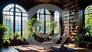 A Room Filled with Stories and Greenery