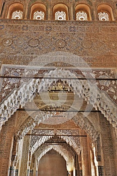 The room of the kings of the Alhambra of Granada, Andalucia, Spain photo