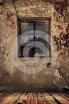 Room in an old abandoned house