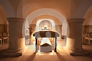 The crypt, a room for prayers photo