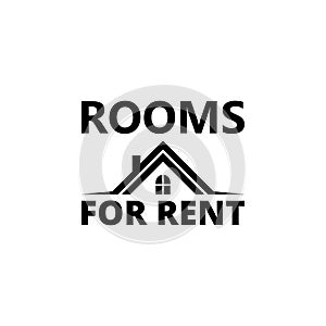 Room for rent sign isolated on white background