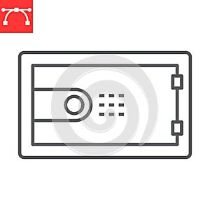 In room safe line icon