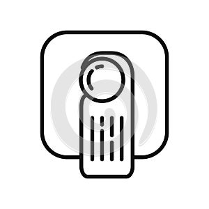 Room Service Icon Black And White Illustration