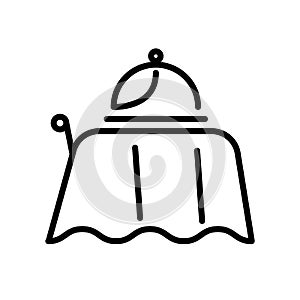 Room service icon vector isolated on white background, Room service sign , line and outline elements in linear style