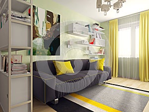 Room with a sofa