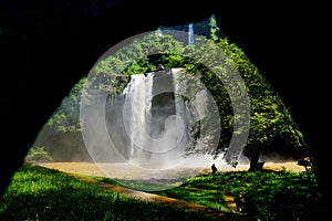 A room with a view of waterfalls