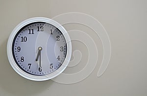 Room wall clock time is at 6:30 photo
