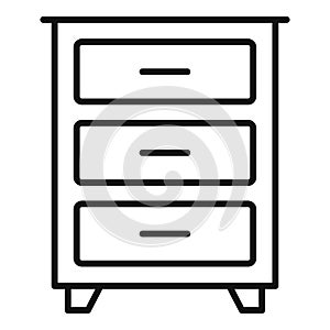 Room wood drawer icon, outline style