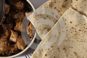 Roomali Roti is a paper-thin flat bread from India