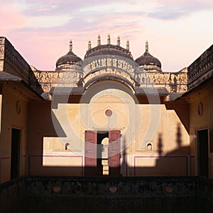 Rooms of courtyard of the palace Nahargarh Fort