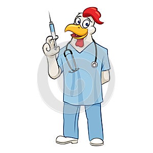 Rooser doctor anesthetist vector illustration