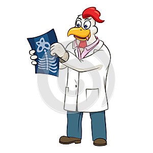 Rooser doctor vector illustration