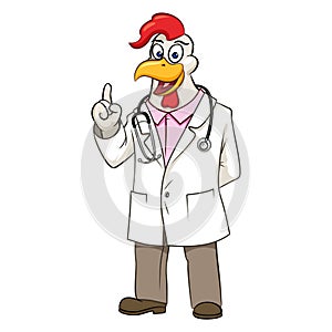 Rooser doctor vector illustration