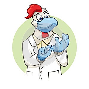 Rooser scientist vector illustration