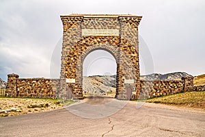 Roosevelt Arch at the North End of Yellowstone