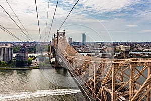 Roosevelt island and Ed Koch Queensboro bridge view from rooseve