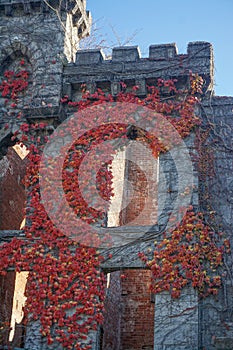 Roosevelt Island, New York: The abandoned ruins of the Renwick Smallpox Hospital, 1856