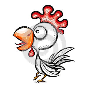 Rooster bird vector illustration