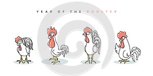 Rooster. Chinese New Year Symbol 2017.