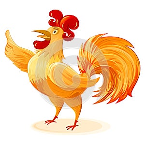 Rooster Christmas New Year Symbol Cartoon Character