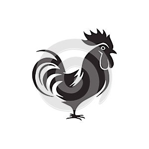 Rooster or cock logo vector icon template