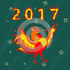 Rooster cock, symbol of 2017 on the Chinese calendar.