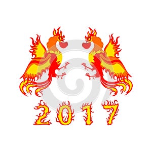 Rooster design Chinese New Year 2017 symbol