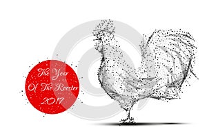 Rooster grey new year