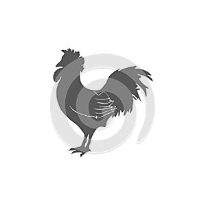 Rooster icon,sing,illustration