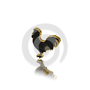Rooster icon,sing,illustration
