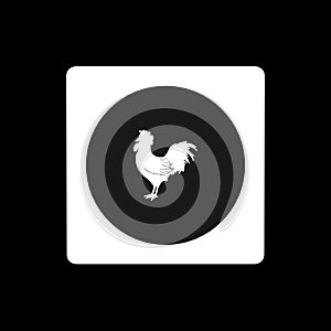 Rooster icon,sing,illustration
