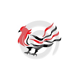 Rooster icon and symbol template illustration