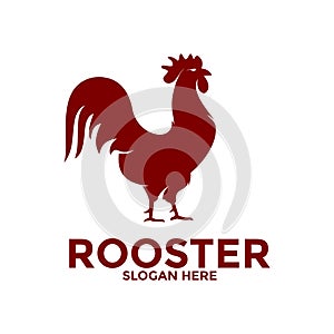 Rooster logo design vector, Roster icon logo template