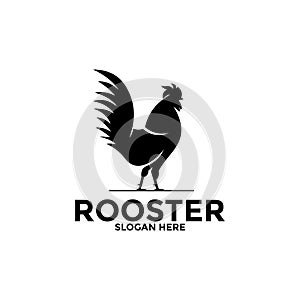Rooster logo design vector, Roster icon logo template