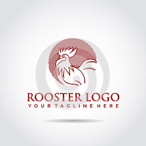 Rooster Logo template. Vector Illustrator Eps.10