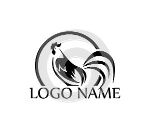Rooster logo vector icon, creative modern simple logo