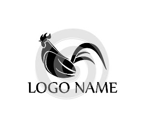 Rooster logo vector icon, creative modern simple logo