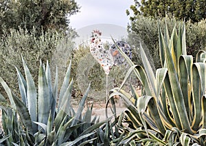 Rooster Sculpture at the entrance to the Masseria Torre Coccaro