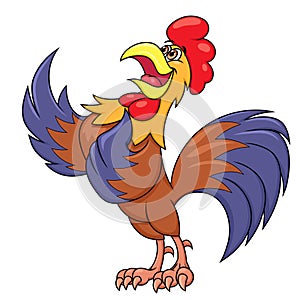 Rooster singing a song