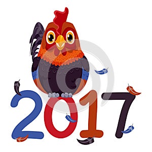 Rooster standing on 2017