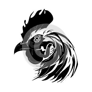 Rooster symbol of 2017 year.