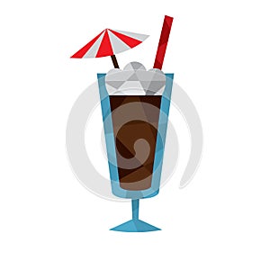 Root beer float. Vector illustration decorative design