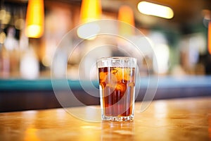 root beer in an oldfashioned soda shop glass