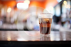 root beer in an oldfashioned soda shop glass